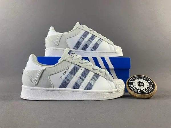 Adidas Originals Superstar Black White Sneakers - 10