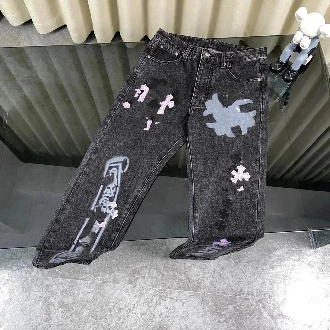 Chrome Hearts Cross-Embellished Black Jeans - 8