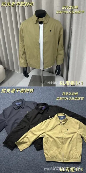 Polo Ralph Lauren Classic Fit Zip-Up Jacket Black Outerwear - 9