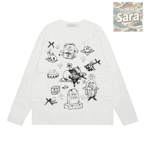 Calvin Klein Jeans CK Logo Long Sleeve T-Shirt White - 6