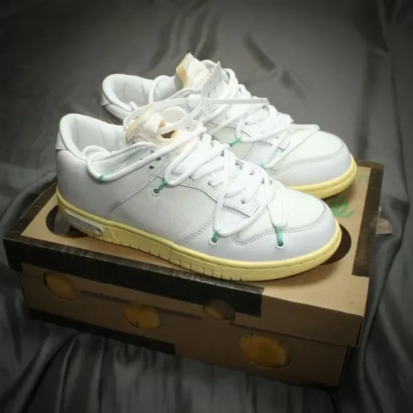 Off-White Nike Dunk Low Industrial Pink Sneakers - 10