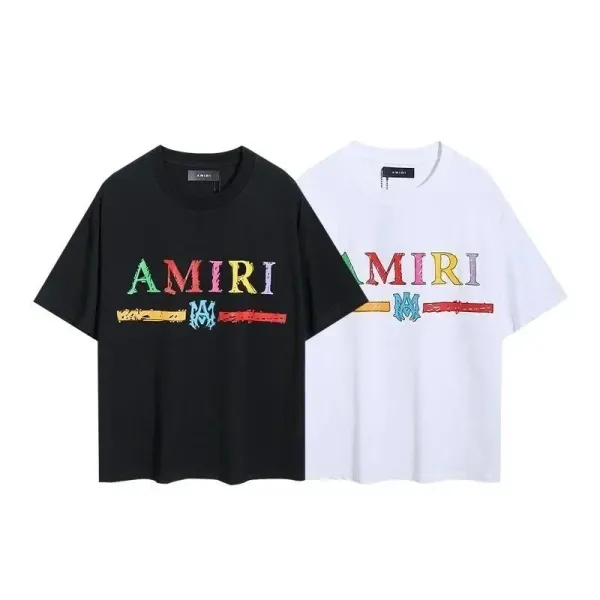 Amiri Bandana Logo Graphic T-Shirt White - 4
