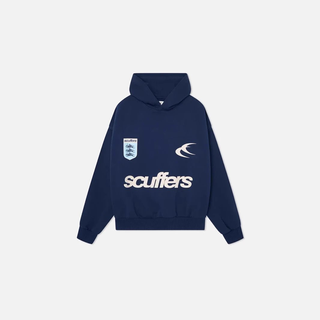 Scuffers Hooded Sweatshirt Navy Green Red Beige Sporty Casual