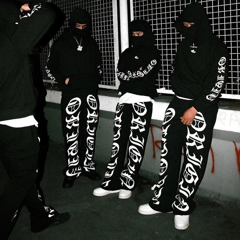 GRA Gothic Script Sweatpants Gray - 6
