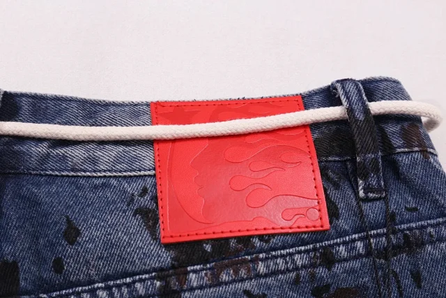 Unbranded Jeans Ink-Splatter Graffiti Drawstring Straight-Leg product detail image 8