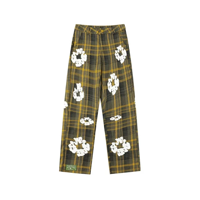 Denim Tears Matching Sets Plaid cotton wreath-print button-front shirt and trousers set product detail image 9