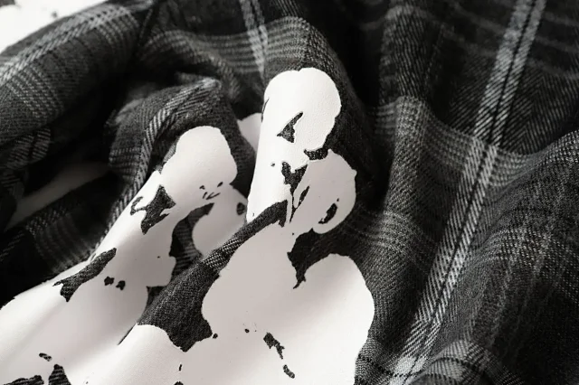 Denim Tears Matching Sets Plaid cotton wreath-print button-front shirt and trousers set product detail image 35