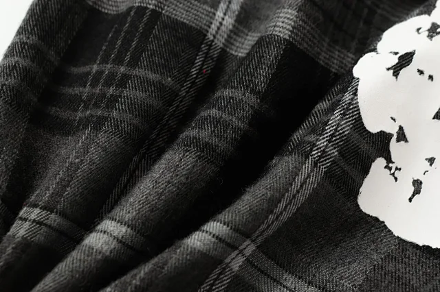 Denim Tears Matching Sets Plaid cotton wreath-print button-front shirt and trousers set product detail image 37
