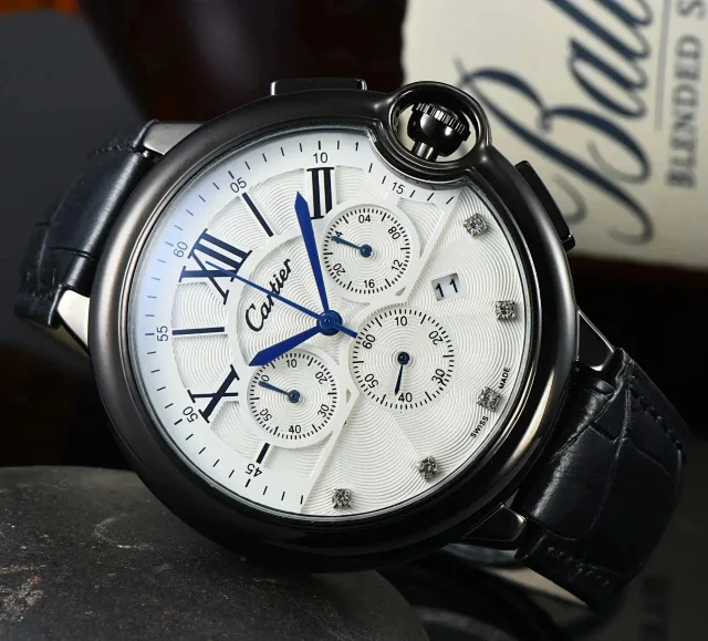 Cartier Watches Roman numeral dial with leather straps product detail image 9