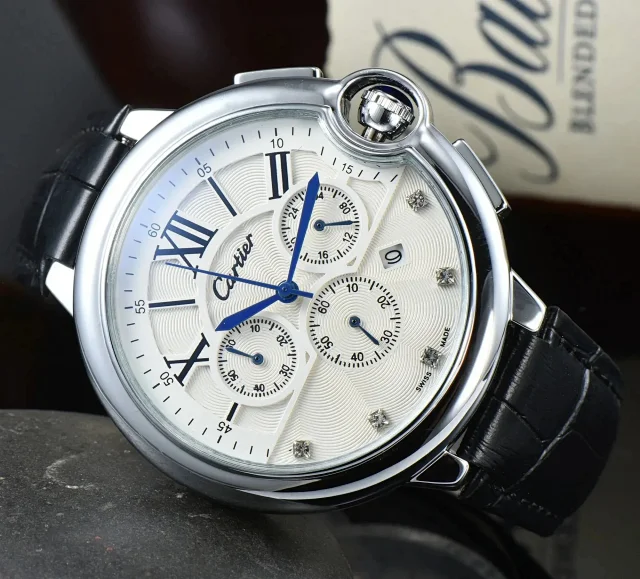 Cartier Watches Roman numeral dial with leather straps product detail image 10