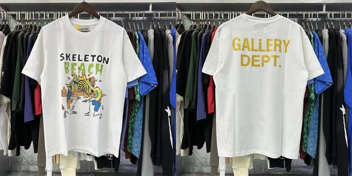 Gallery Dept Skeleton Middle Finger T-Shirt Black - 4