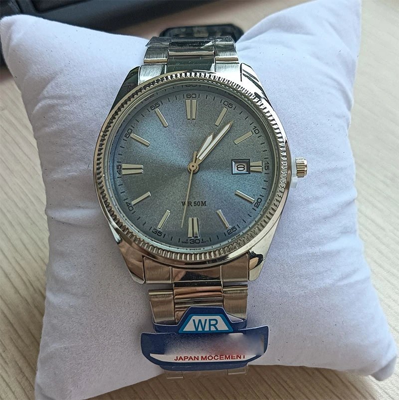 M1302 Silver Case Light Blue