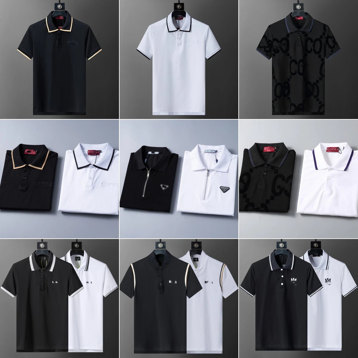 Premium Authentic-Label Polo Shirts for Men, Summer Turn-Down Collar Short-Sleeve T-Shirt, Embroidered Exported Style