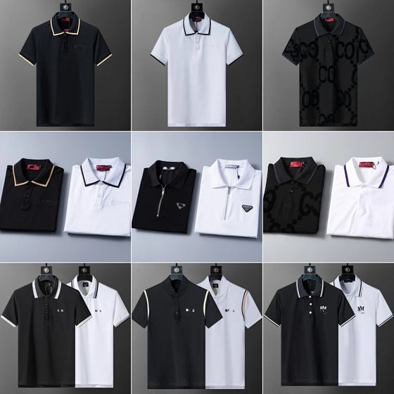 Premium Authentic-Label Polo Shirts for Men, Summer Turn-Down Collar Short-Sleeve T-Shirt, Embroidered Exported Style