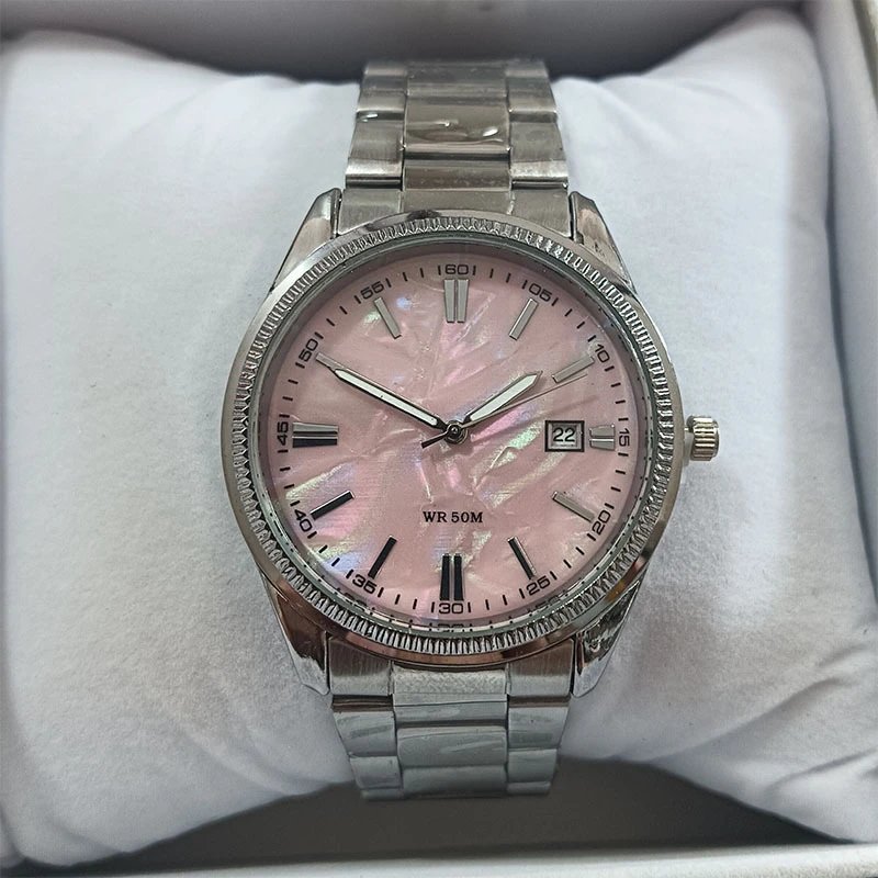 M1302 Silver Case Pink Shell
