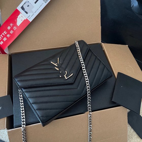 Original logo, instant caviar message package, Yangshulin bag, women's chain bag with logo, high-end fashion versatile bag