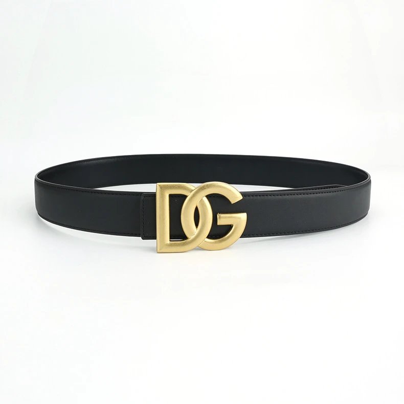 Dolce & Gabbana DG Logo Belt Black Leather