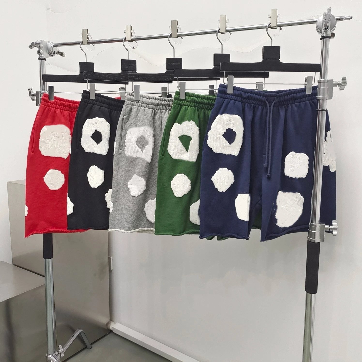 Premium Cross-Border Foam Rolled Hem Summer Trendy Athletic Casual Shorts Five-Inch Kapok Men's Shorts Factory Ready Stock