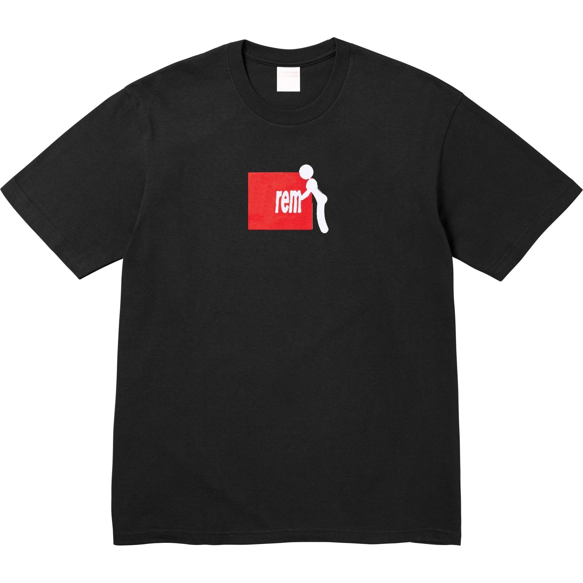 25FW Stick Tee Chest Logo Doll Short Sleeve Cotton T-shirt Base Shirt Men's and Women's Half Sleeve T-shirt