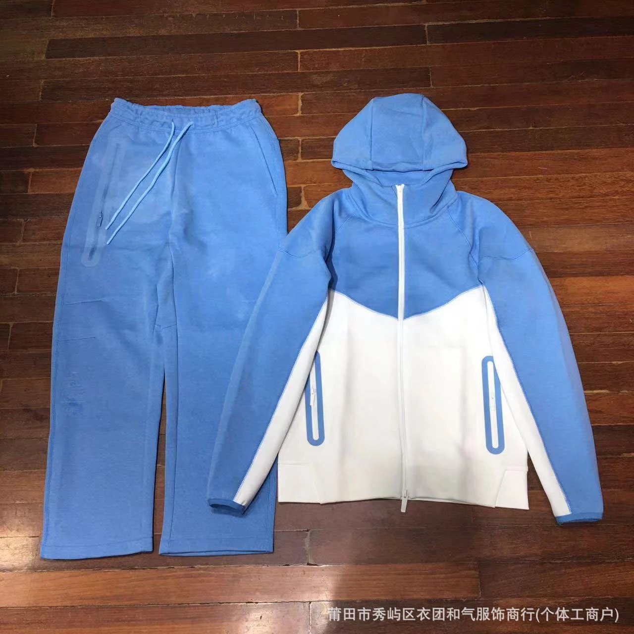 Blue with White