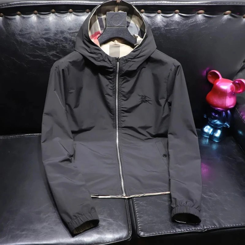 Burberry Windbreaker Equestrian Knight Design Hooded Jacket