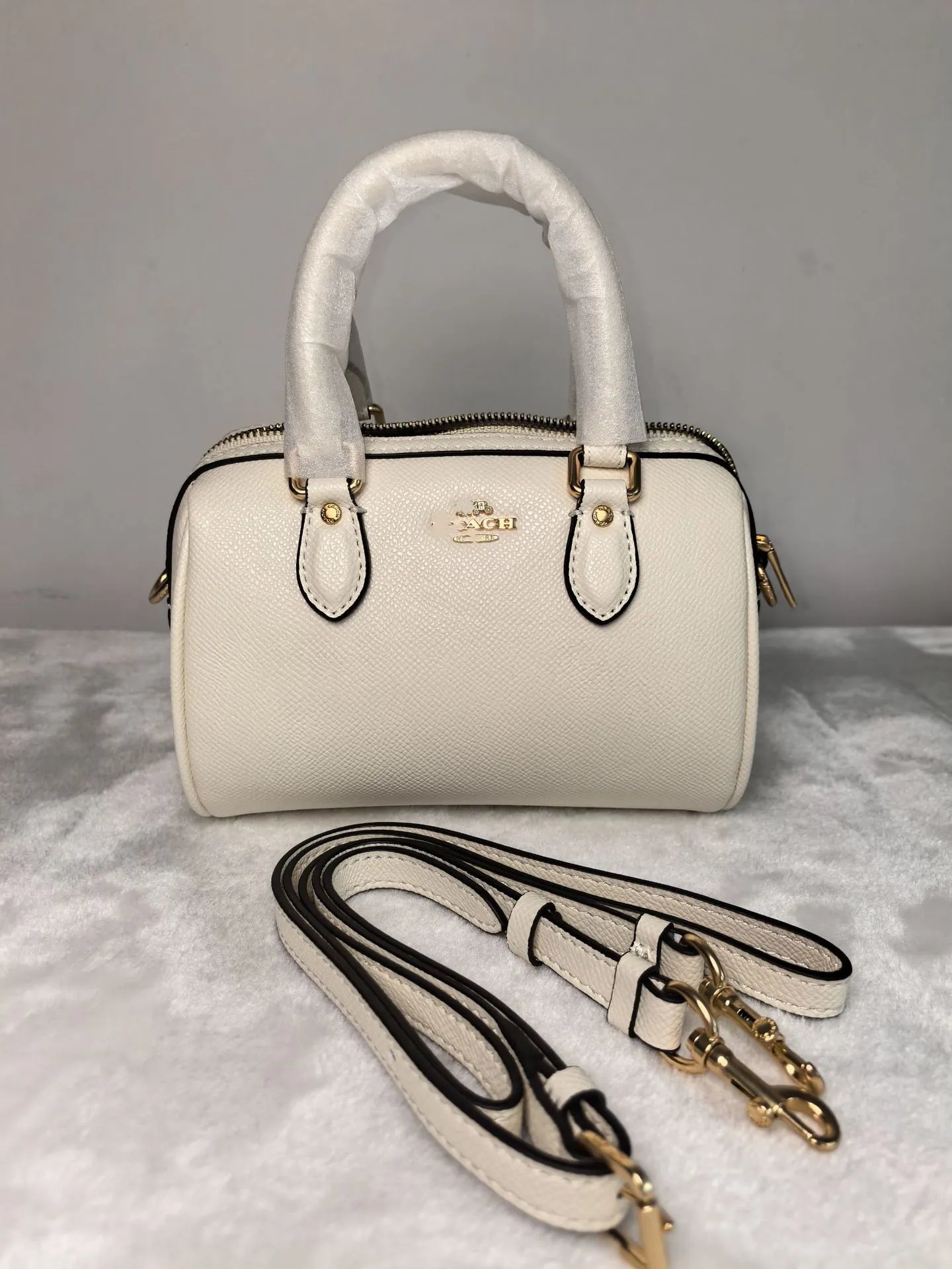 White Pebbled Leather + Airplane Box