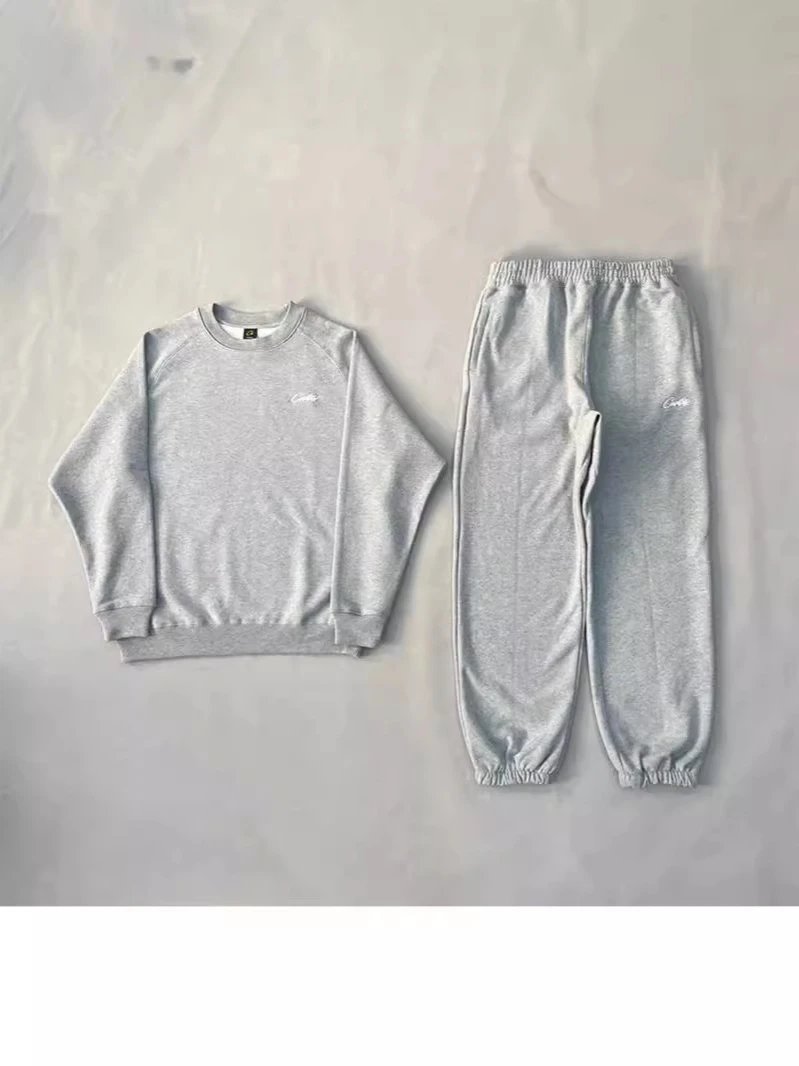 Devil's Island DRILL American hip-hop, embroidered letters, knitted sweatpants, men's sports leggings