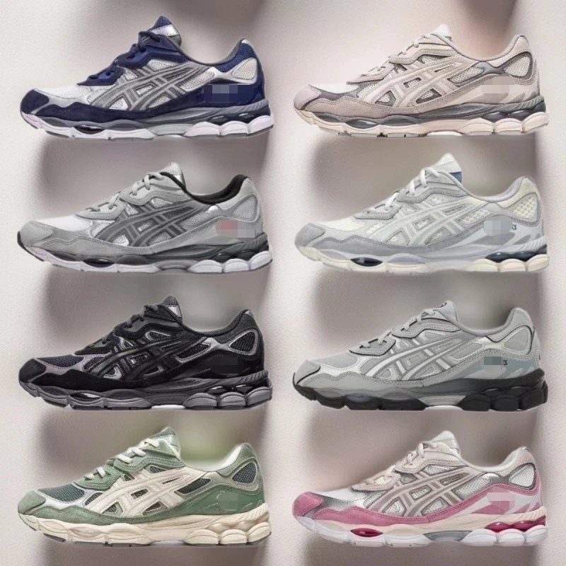 ASICS Gel-NYC Unisex High-Performance Mesh Breathable Running Shoes with Lace-Up Closure - Couple Style, Anti-Slip, Wear-Resistant, Casual Sports Sneakers