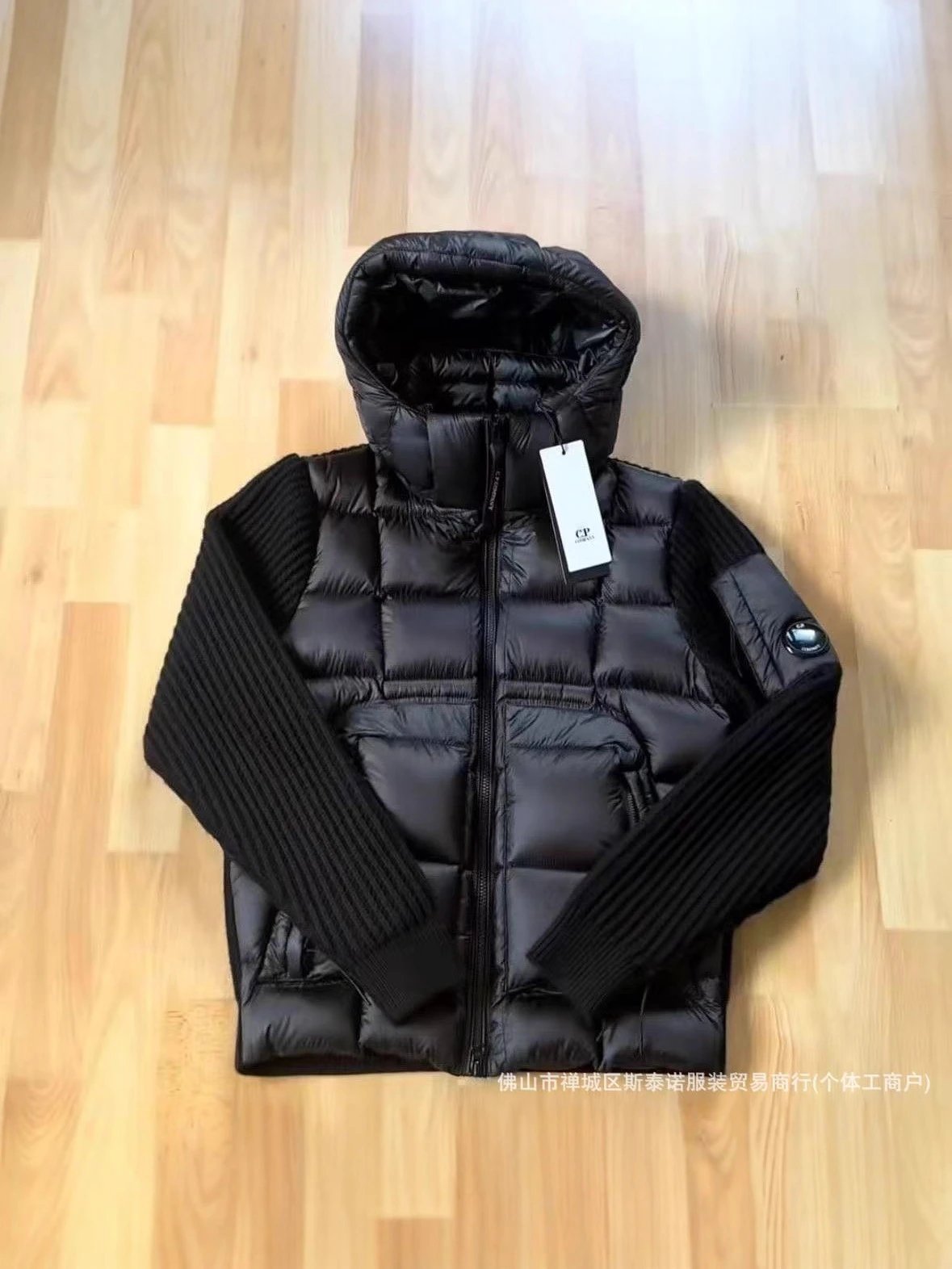 High version CP Home 25 Winter New Knitted Splicing Lightweight Stand up Down Jacket, Men's and Women's Cardigan Jacket