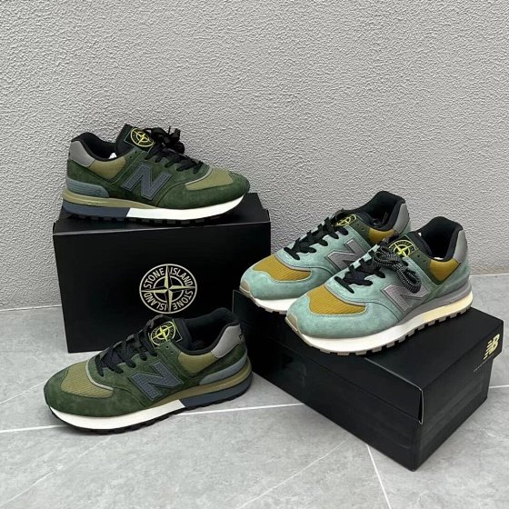 Pure original new New Balance NB574 men's and women's running shoes Stone Island couple casual joint board shoes sports shoes