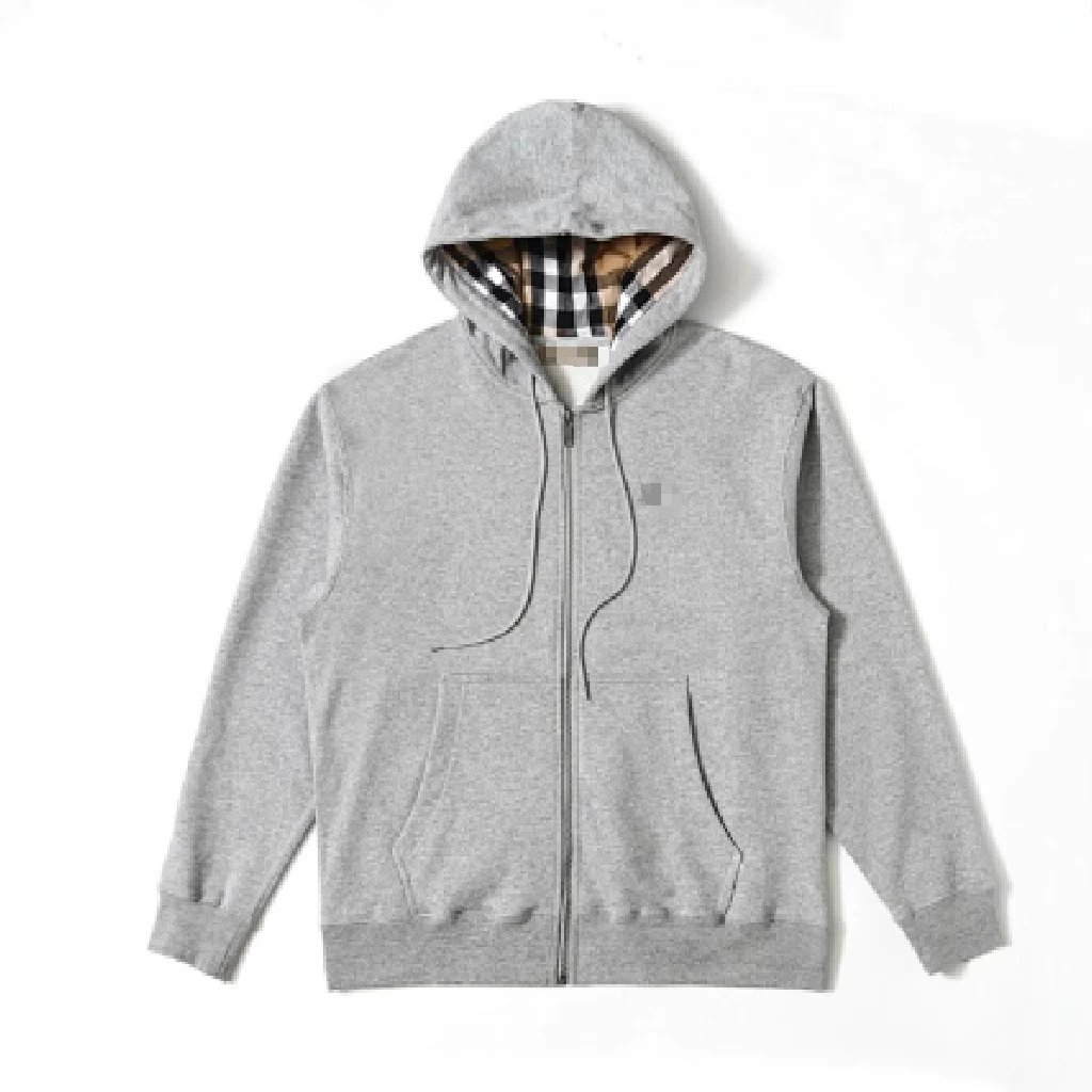 跨境欧美站高品质英伦风连帽女款卫衣加绒夹克原五金刺绣logo 2