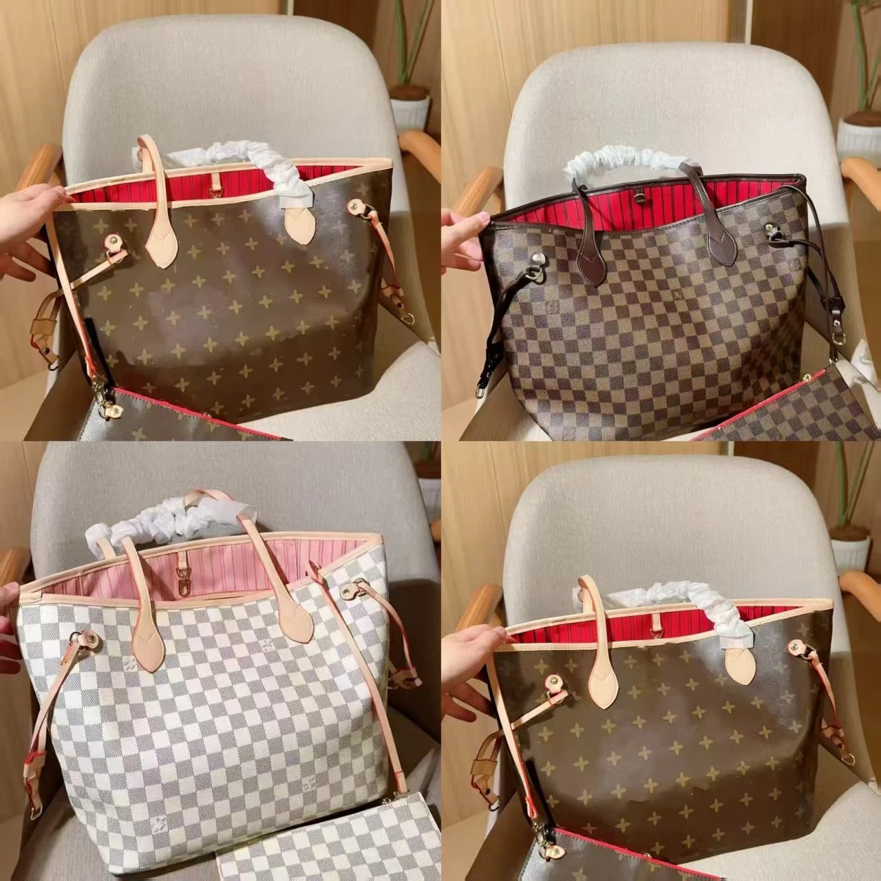 Genuine leather women's shopping bag, cross-border foreign trade bag, fashionable printed handbag, shoulder bag, large capacity, high-end feel