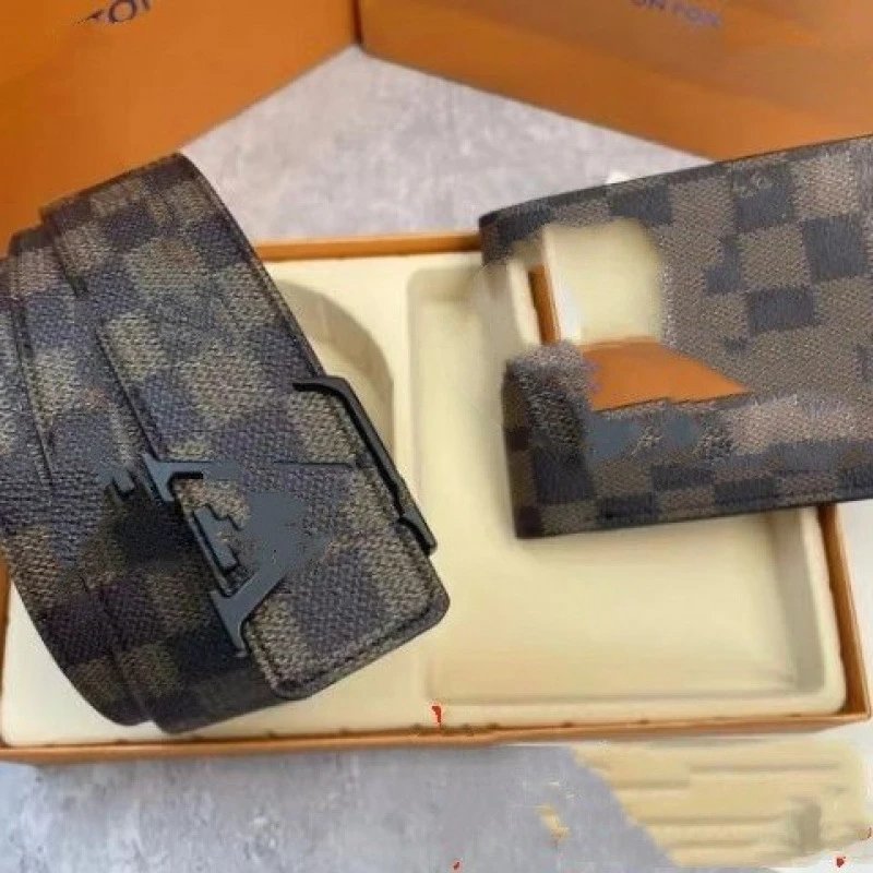 男士高端精品礼盒钱包腰带商务套装皮带青年休闲平滑扣正装裤带 4