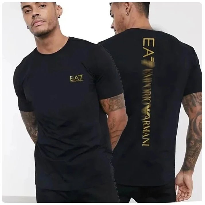 Cross-Border 3-Stripe Short-Sleeve Letter Print Casual Loose Fit 100% Cotton Tee for Women Streetwear Drop Shipping