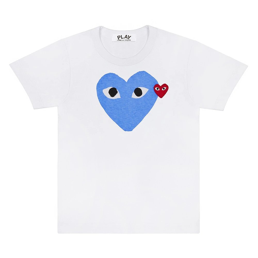 Comme des Garçons T-Shirts PLAY heart graphic — CJ05-White