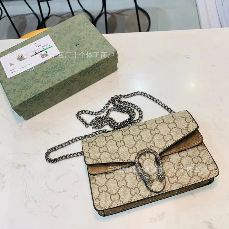 Gucci Mini Dionysus Chain Crossbody Bag, Women's Phone Coin Purse, Fashion Shoulder Bag