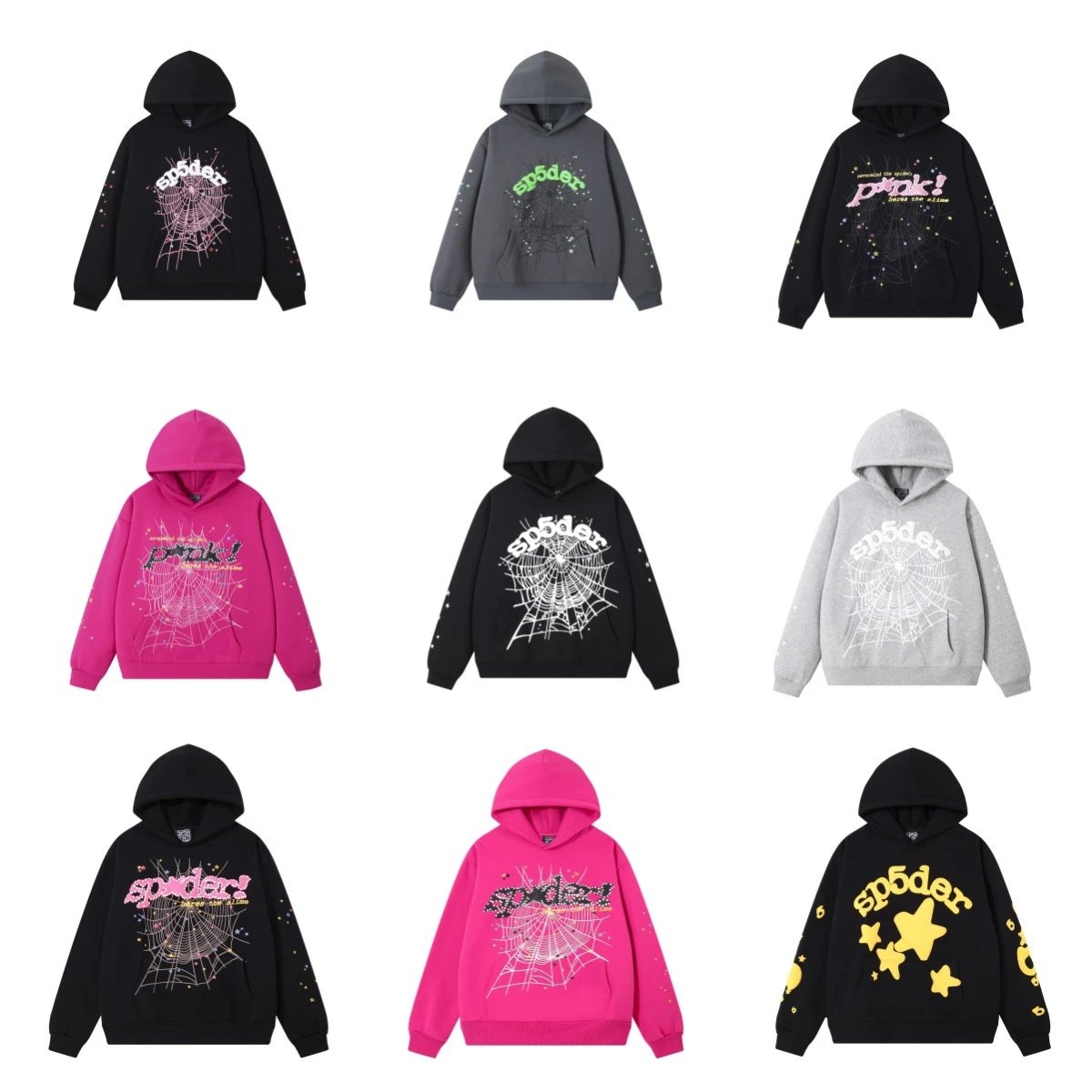 Cross border hip-hop singer Young Thug's foam letter 555555 couple hoodie Pink sweatshirt