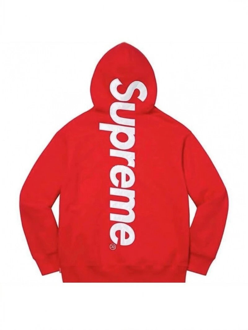 Supreme Hoodie for Men Winter Fleece Lined Loose Street Hip Hop Pullover Solid Color Long Sleeve
