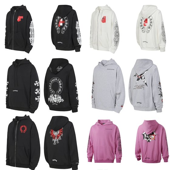 25 New Chrome Hearts Horsehoe and Sanskrit Print Pullover Hoodie Collection