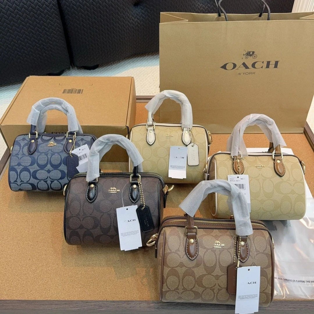 Koujia Genuine Leather LV Tote Bag Women's New Rowan Mini Boston Pillow Bag Crossbody & Shoulder Handbag