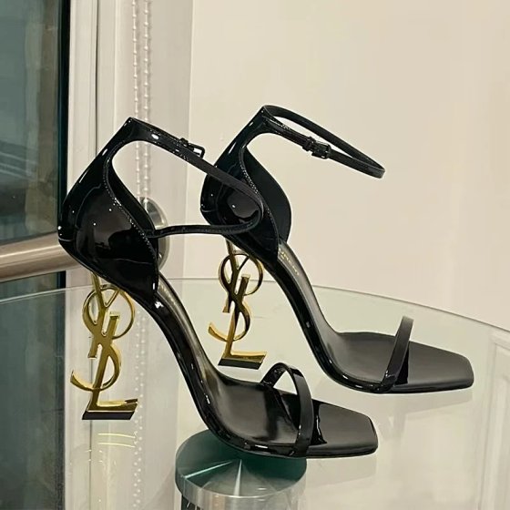 2024 Summer Celebrity Same Style Genuine Leather Straw with Letters High Heels, Thin Heels, Open toed Versatile Genuine Leather Temperament Sandals for Women