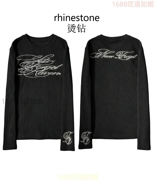 Unbranded T-Shirts Long-Sleeve Ribbed Graphic T-Shirt product detail image 4