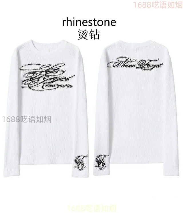Unbranded T-Shirts Long-Sleeve Ribbed Graphic T-Shirt product detail image 3