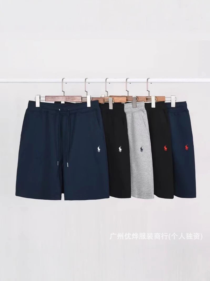 Cross-border Wholesale New Arrival RL Embroidered Pony Shorts for Men and Women Summer Golf Sports Casual Loose Beach Shorts