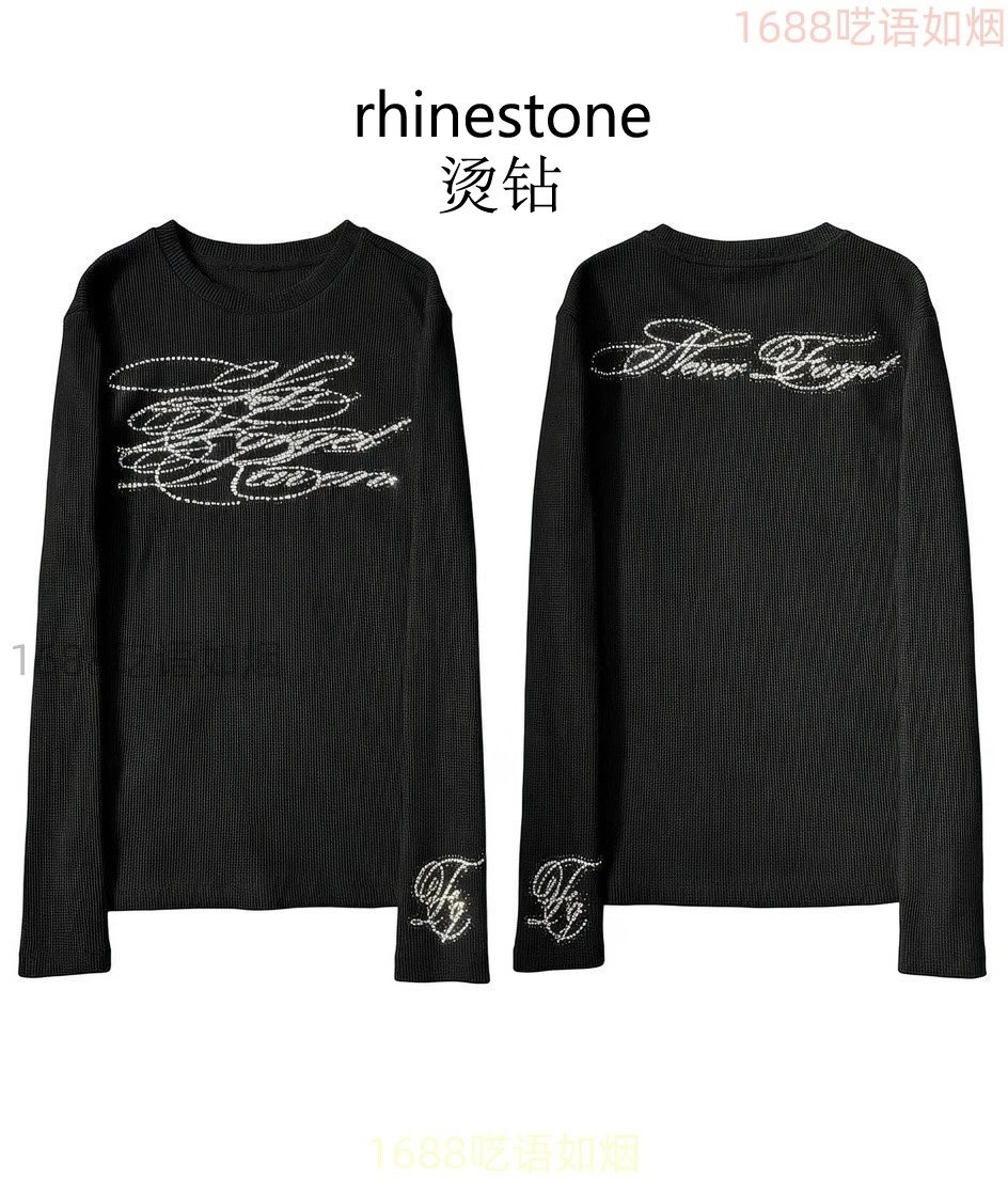 Unbranded T-Shirts Long-Sleeve Ribbed Graphic T-Shirt — 8