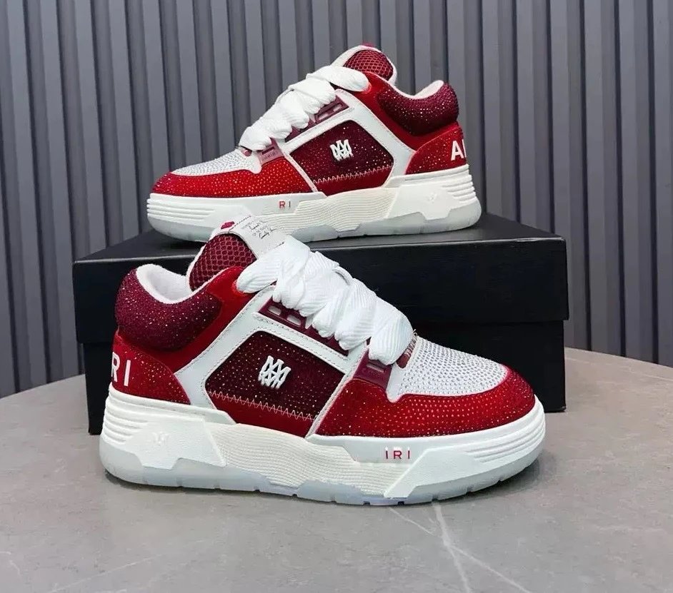 AM White Red Full Diamond