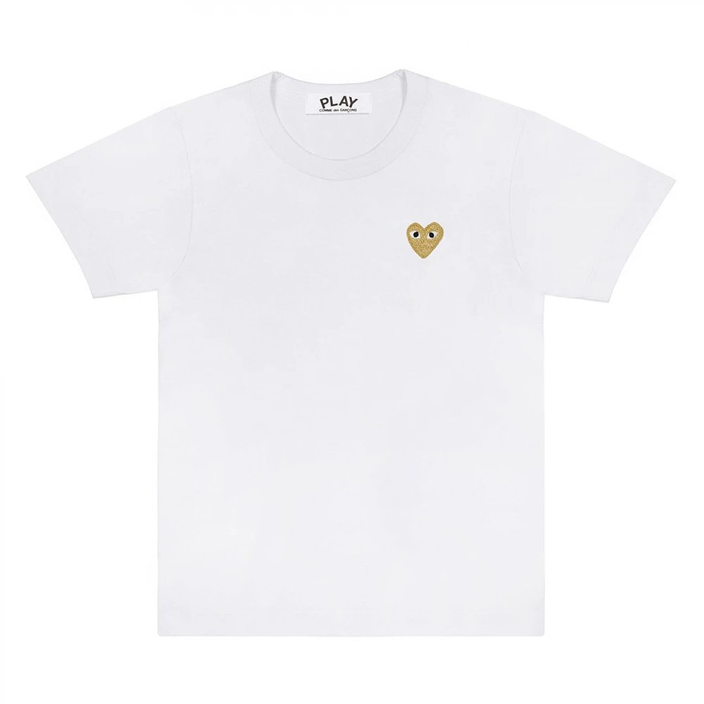 Comme des Garçons T-Shirts PLAY heart graphic — CJ01-White