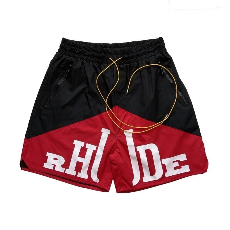 Rhude Basketball Shorts 3M Reflective Logo Black Red