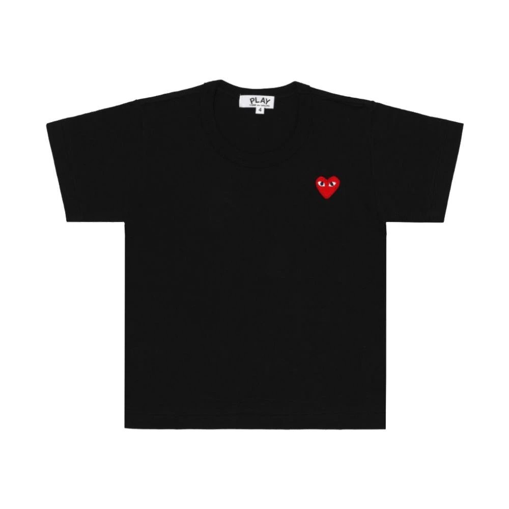 Comme des Garçons T-Shirts PLAY heart graphic — CJ02-Black