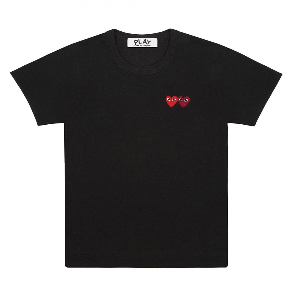 Comme des Garçons T-Shirts PLAY heart graphic — CJ03-Black